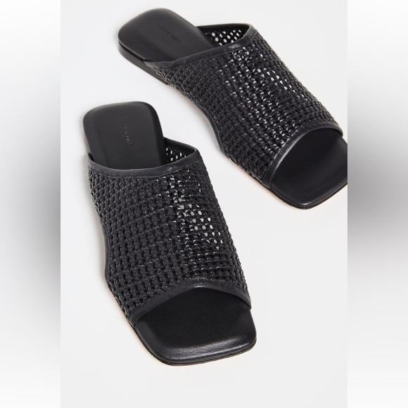 Anine Bing Hoxton Woven Black Slides - Picture 1 of 9